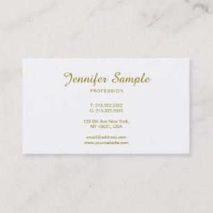 Trendy Handgeschreven Script Gouden Calligrafie Lu Visitekaartje