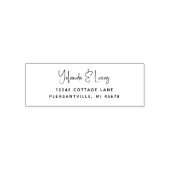 Trendy Handgeschreven Script Trouw Retouradres Zelfinktende Stempel (Design)