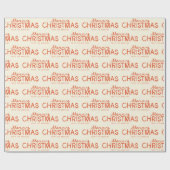 Trendy handgeschreven vrolijke kersttekst cadeaupapier (Vlak)