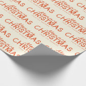 Trendy handgeschreven vrolijke kersttekst cadeaupapier (Hoek)