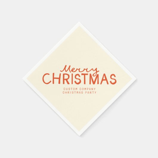 Trendy handgeschreven vrolijke kersttekst servet (Hoek)