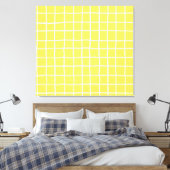 Trendy handgetekende inktvormen canvas afdruk (Insitu (Slaapkamer))