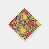 Trendy handgetekende vruchten Kraft papier achterg Servet (Hoek)