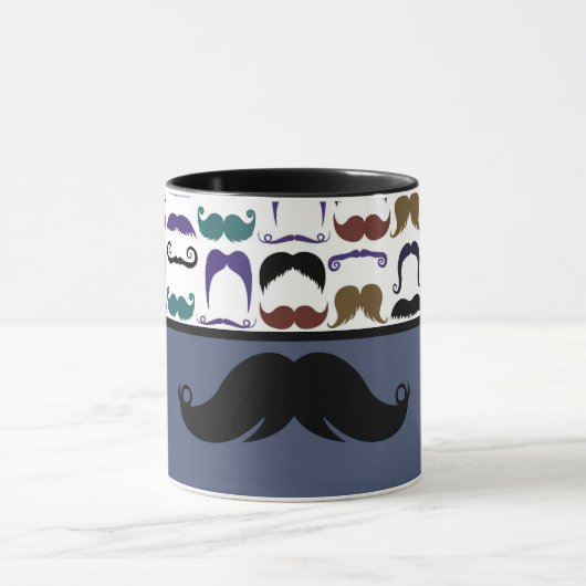 Trendy Handlebar Mustache Mustache Stache Mok (Midden)
