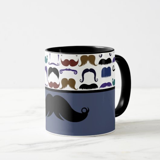 Trendy Handlebar Mustache Mustache Stache Mok (Voorkant rechts)