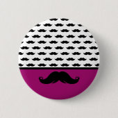 Trendy Handlebar Mustache Mustache Stache Ronde Button 5,7 Cm (Voorkant)