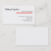 Trendy handschrift eenvoudig creatief modern rood  visitekaartje (Voorkant / Achterkant)