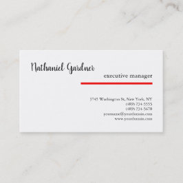 Trendy handschrift eenvoudig creatief modern rood  visitekaartje