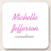 Trendy handschrift Roze wit Bier Onderzetter