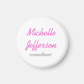 Trendy handschrift Roze wit Magneet (Voorkant)