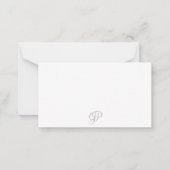 Trendy handschrift Script Monogram Eenvoudig ontwe Notitiekaartje (Voorkant)