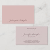 Trendy handschrift tekst Elegante Sjabloon Modern Visitekaartje (Voorkant / Achterkant)