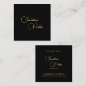 Trendy Handscriptnaam Eenvoudige Sjabloon Vierkante Visitekaartje (Voorkant / Achterkant)