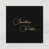 Trendy Handscriptnaam Eenvoudige Sjabloon Vierkante Visitekaartje (Voorkant)