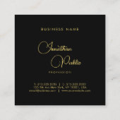 Trendy Handscriptnaam Eenvoudige Sjabloon Vierkante Visitekaartje (Achterkant)