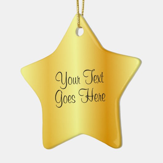 Trendy Handwriting Script Sjabloon Gold look Keramisch Ornament (Links)