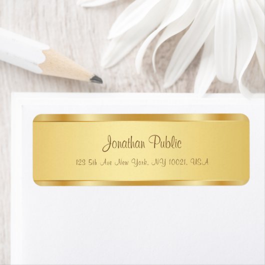Trendy Handwrity Name Text Professional Gold Etiket (Insitu)