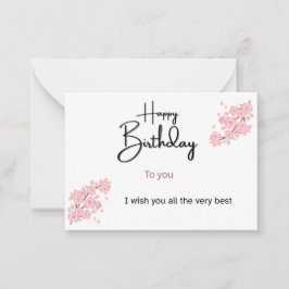 Trendy Happy Birthday Card | Editable Template | C Notitiekaartje