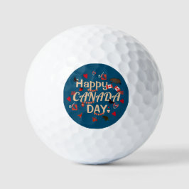 Trendy Happy Canada Day Golfballen