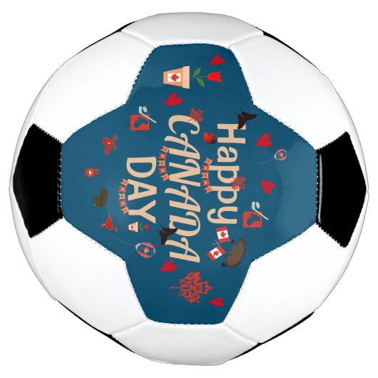 Trendy Happy Canada Day Voetbal (Gedraaid)