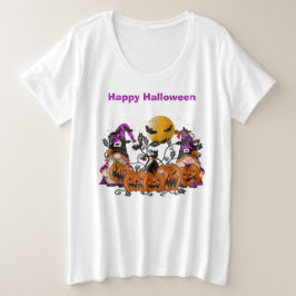 Trendy Happy Halloween Gnome Grote Maat T-shirt