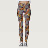 Trendy Happy Halloween Grey Gnome Leggings (Voorkant)