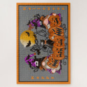 Trendy Happy Halloween Grey Gnome Legpuzzel (Verticaal)