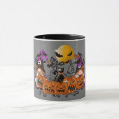 Trendy Happy Halloween Grey Gnome Mok (Midden)