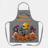 Trendy Happy Halloween Grey Gnome Schort (Voorkant)