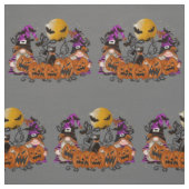 Trendy Happy Halloween Grey Gnome Stof (Swatch)