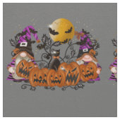 Trendy Happy Halloween Grey Gnome Stof (Close Up)