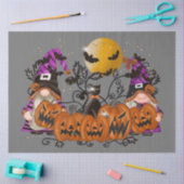 Trendy Happy Halloween Grey Gnome Tissuepapier (Craft)
