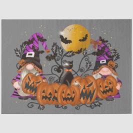 Trendy Happy Halloween Grey Gnome Tissuepapier