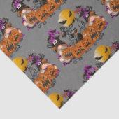 Trendy Happy Halloween Grey Gnome Tissuepapier (Detail)