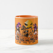 Trendy Happy Halloween Oranje Gnome Mok (Midden)