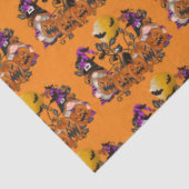 Trendy Happy Halloween Oranje Gnome Tissuepapier (Detail)