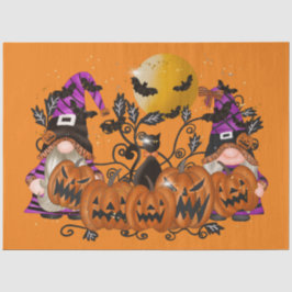 Trendy Happy Halloween Oranje Gnome Tissuepapier
