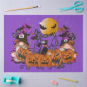 Trendy Happy Halloween Paarse Gnome Tissuepapier (Craft)