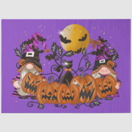 Trendy Happy Halloween Paarse Gnome Tissuepapier