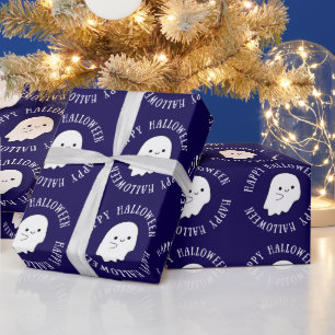 Trendy Happy Halloween Schattige Ghost Gift Cadeaupapier