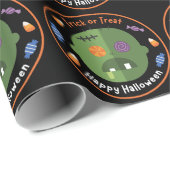Trendy Happy Halloween Trick or treat Gift Cadeaupapier (Rol Hoek)