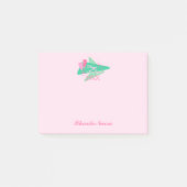 Trendy Happy Nieuwjaar Roze en Groen Post-it® Notes (Voorkant)