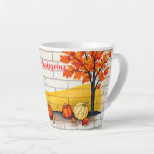 Trendy Happy Thanksgiving Mooie Herfst Latte Mok (Rechterhoek)