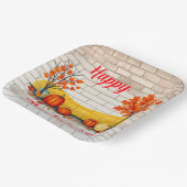 Trendy Happy Thanksgiving Mooie Herfst Papieren Bordje (Gebogen)