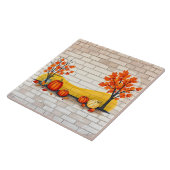 Trendy Happy Thanksgiving Mooie Herfst Tegeltje (Zijkant)