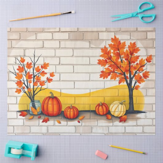 Trendy Happy Thanksgiving Mooie Herfst Tissuepapier (Craft)