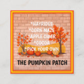 Trendy Happy Thanksgiving Mooie Herfst Vierkante Visitekaartje (Voorkant)