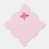 Trendy Happy Valentijns roze Bedankdoosjes (Uitgevouwen)