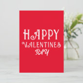TRENDY HAPPY VALENTINES DAY ROMANTIC VALENTIJN KAART (Staand voorkant)