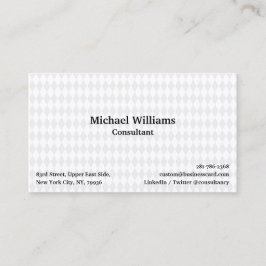 Trendy Harlequin Pattern White Geometric Modern Visitekaartje